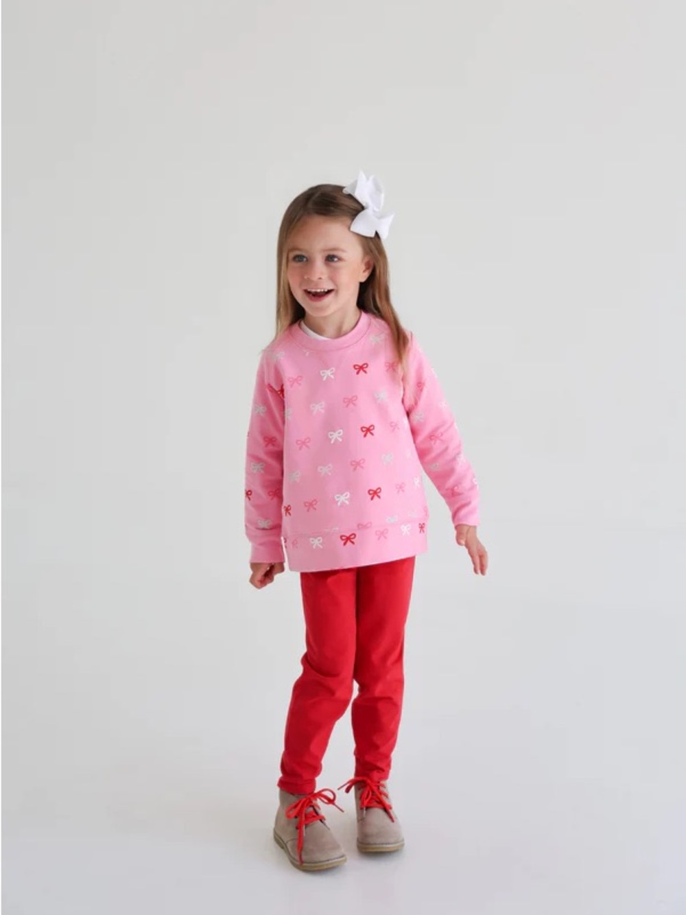 The Beaufort Bonnet Company Misty Sue Kids Leggings in Richmond Red- Sz 5 / 5T